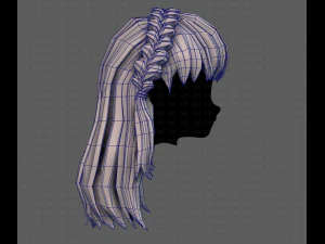 3D Hair style for girl V101 3D Model