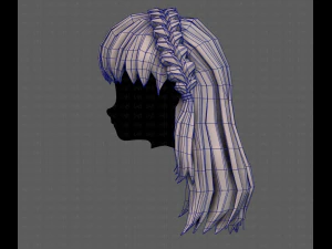 3D Hair style for girl V101 3D Model