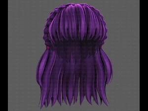 3D Hair style for girl V101 3D Model