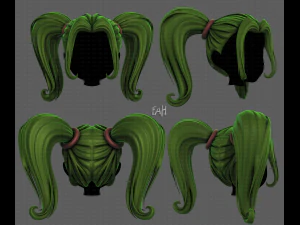 Fryzura 3D dla dziewczynki V102 Model 3D