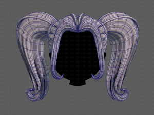 3D Hair style for girl V102 Modelo 3D