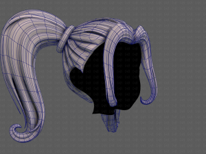 3D Hair style for girl V102 Modelo 3D