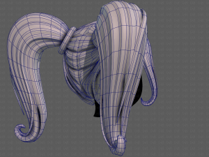 3D Hair style for girl V102 Modelo 3D
