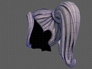 3D Hair style for girl V102 Modelo 3D