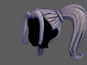 3D Hair style for girl V102 Modelo 3D