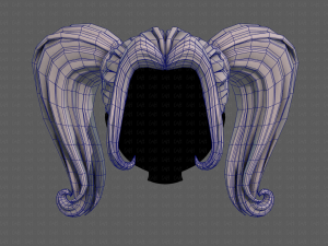 3D Hair style for girl V102 Modelo 3D
