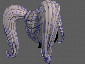 3D Hair style for girl V102 Modelo 3D