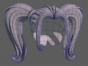 3D Hair style for girl V102 Modelo 3D