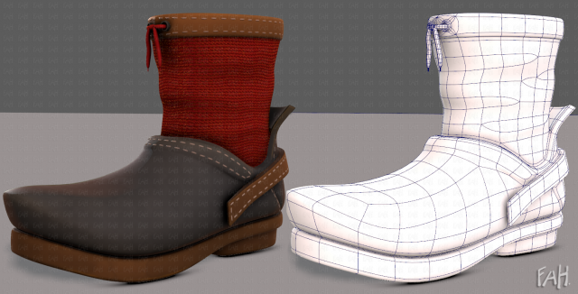 Shoes cartoonV45 3D 모델 .c4d .max .obj .3ds .fbx .stl .blend 