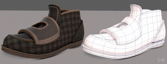 Shoes cartoonV46 3D Model .c4d .max .obj .3ds .fbx .stl .blend 
