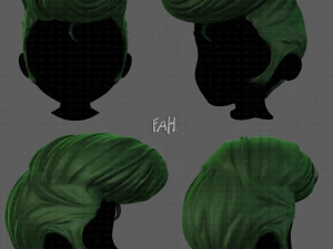 Estilo de cabelo 3D para menino V83 Modelo 3D