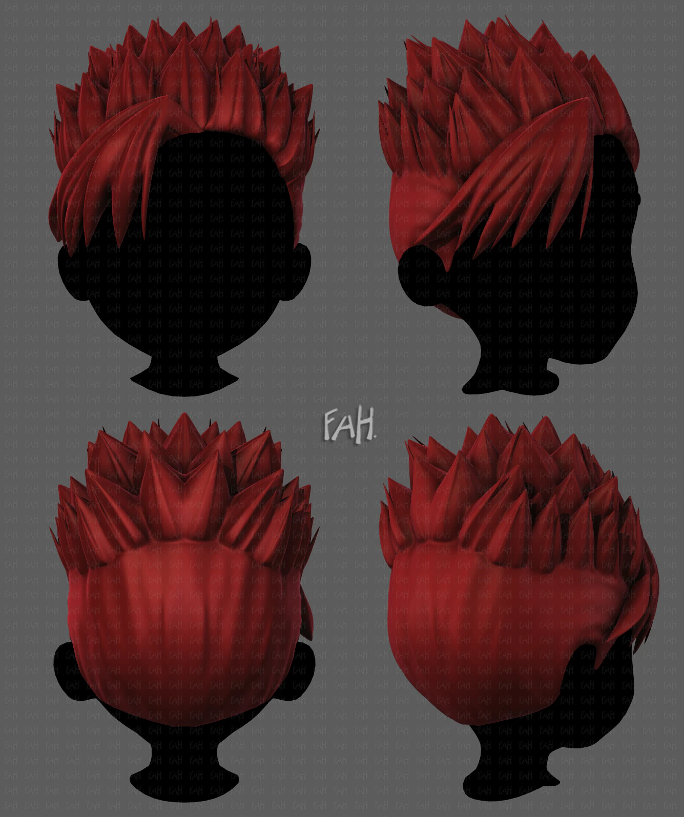 Coiffure 3D pour garçon V84 Modèle 3D .c4d .max .obj .3ds .fbx .stl .blend