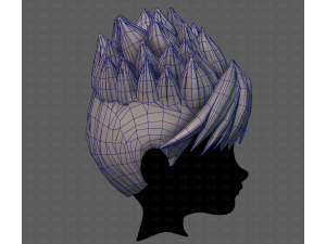 3D Hair style for boy V84 3D Model