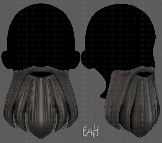 Beard V24 3D Model .c4d .max .obj .3ds .fbx .stl .blend 