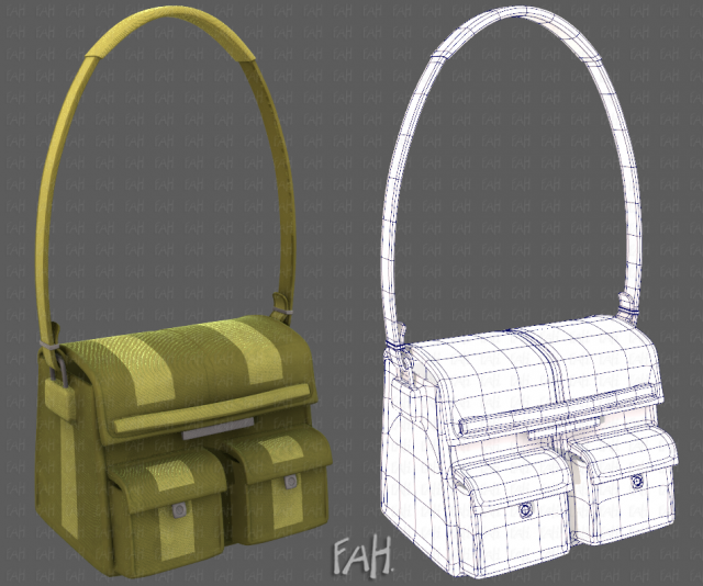 Bag V04 3D Модель .c4d .max .obj .3ds .fbx .stl .blend 