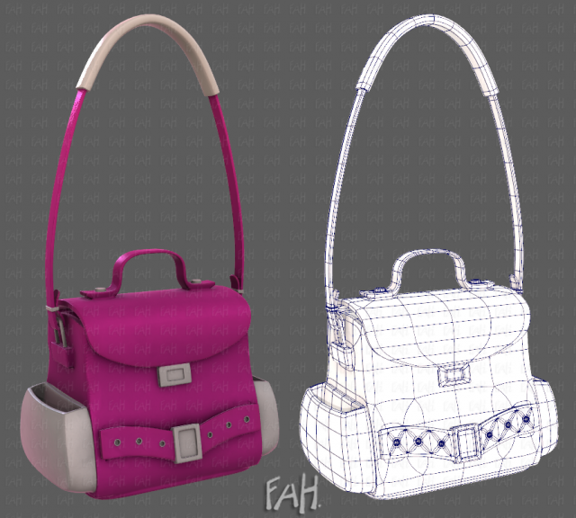 Bag V06 3D Model .c4d .max .obj .3ds .fbx .stl .blend 