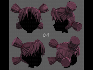 3D Hair style for girl V103 Model 3D