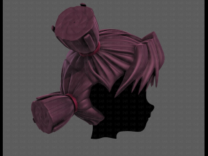 3D Hair style for girl V103 3D Model