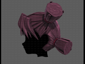 3D Hair style for girl V103 3D Model