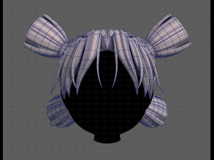 3D Hair style for girl V103 3D Model