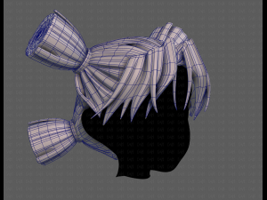 3D Hair style for girl V103 3D Model