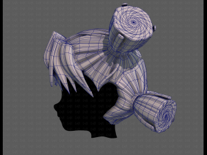 3D Hair style for girl V103 3D Model