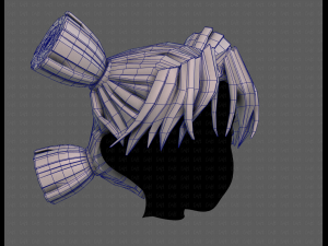 3D Hair style for girl V103 3D Model