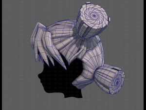 3D Hair style for girl V103 3D Model