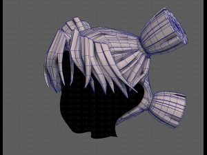 3D Hair style for girl V103 3D Model