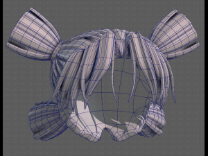 3D Hair style for girl V103 3D Model