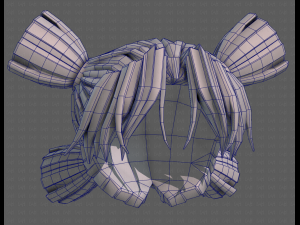 3D Hair style for girl V103 3D Model