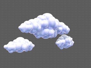Clouds cartoon V03 Modelo 3D
