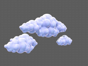 Clouds cartoon V03 Modelo 3D
