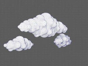 Clouds cartoon V03 3D Model