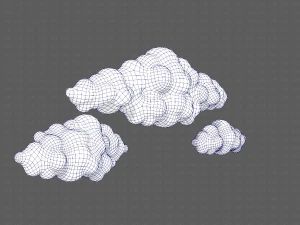 Clouds cartoon V03 3D Model