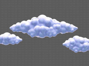 Clouds cartoon V03 Modelo 3D