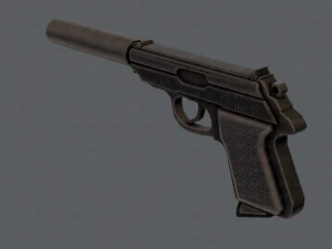 GunCartoon 01 3D Model