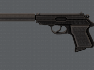 GunCartoon 01 3D Model