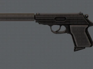 GunCartoon 01 3D Model