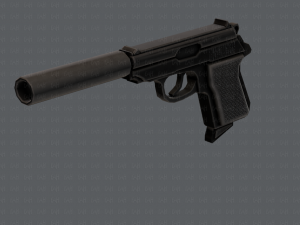 GunCartoon 01 3D Model