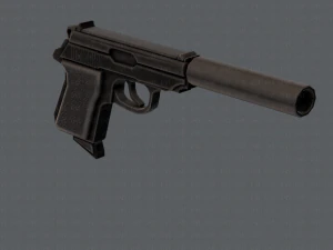 GunCartoon 01 3D Model