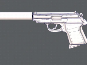 GunCartoon 01 3D Model