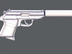GunCartoon 01 3D Model