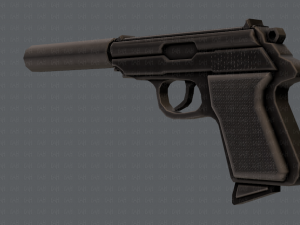 GunCartoon 01 3D Model
