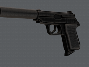 GunCartoon 01 3D Model