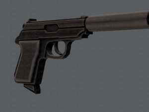 GunCartoon 01 3D Model