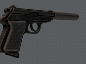 GunCartoon 01 3D Model