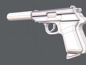 GunCartoon 01 3D Model
