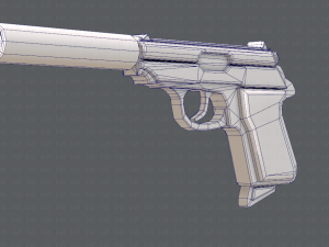 GunCartoon 01 3D Model