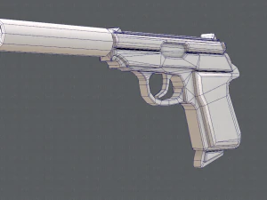 GunCartoon 01 3D Model